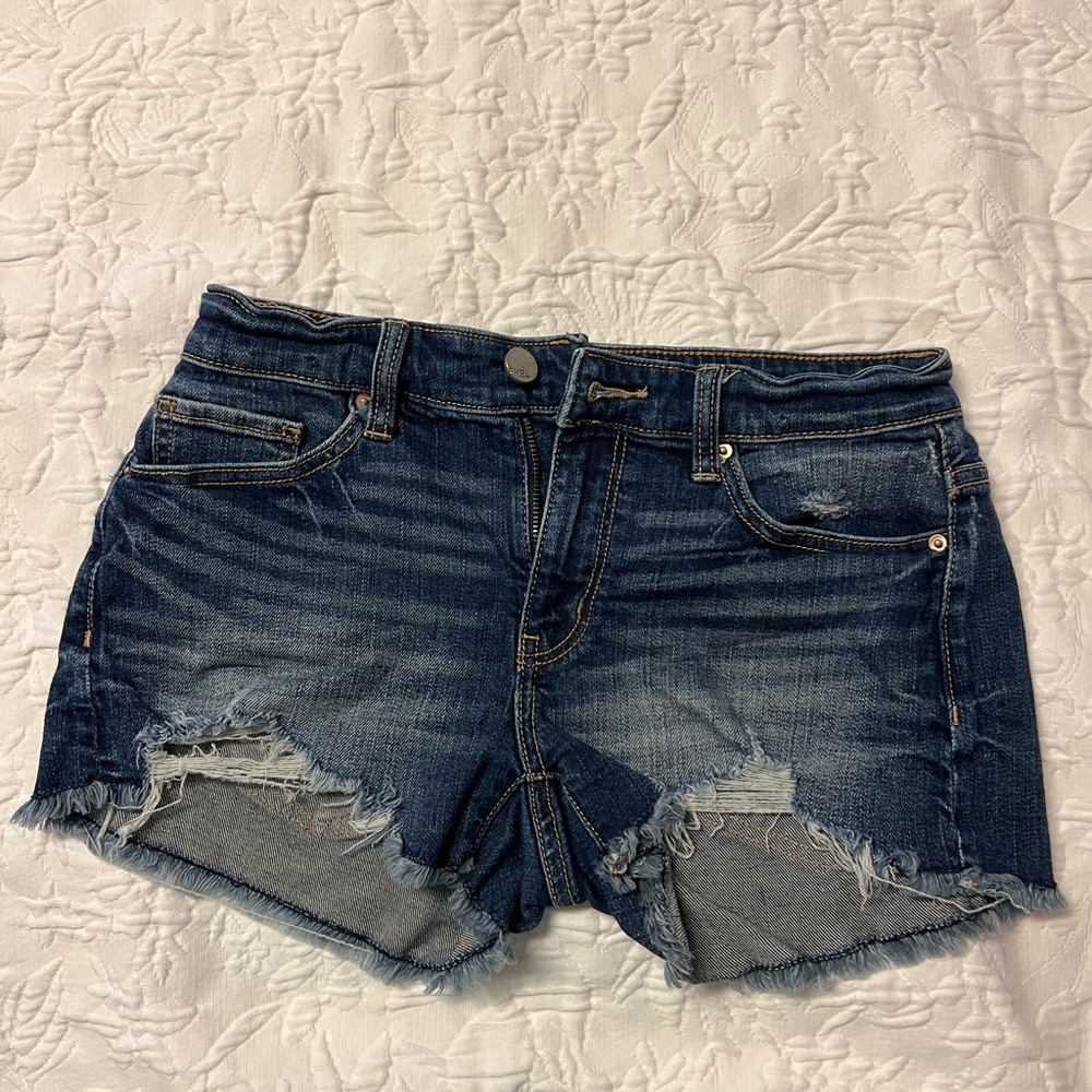 BKE Blue Jean Shorts Distressed Denim Mid-Thigh